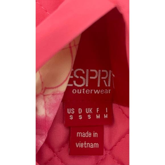 ESPIRIT VTG Quilted Floral Reversible Pink Jacket Sz Small - Picture 6 of 9